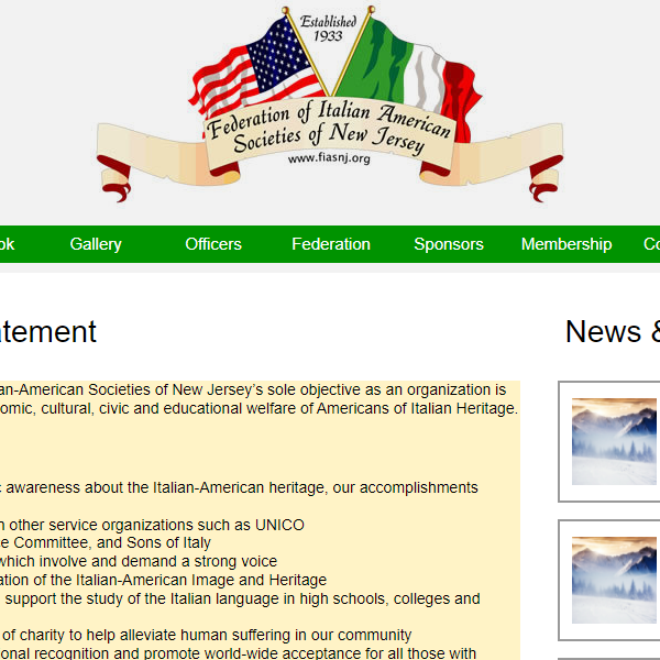 Italian Organization Near Me - Federation of Italian-American Societies of New Jersey