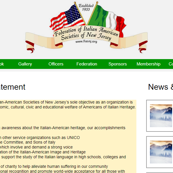 Italian Nonprofits Near Me - Federation of Italian-American Societies of New Jersey