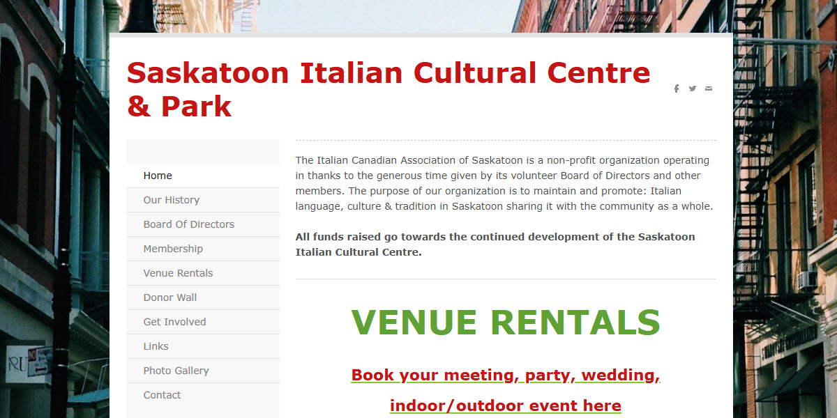 Italian Canadian Association of Saskatoon - Saskatoon Italian Cultural Centre